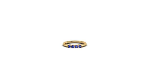 14k Gold Cornstarch Blue Sapphire Ring