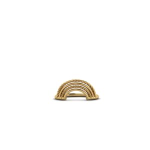 The Lexi 14k Gold Rainbow Crown Ring