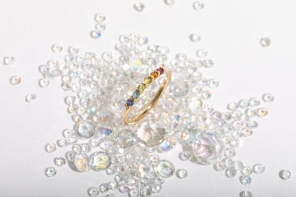 The Muriel 14k Gold Rainbow Gemstone Ring
