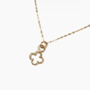 The Maki 14k Gold Clover Necklace