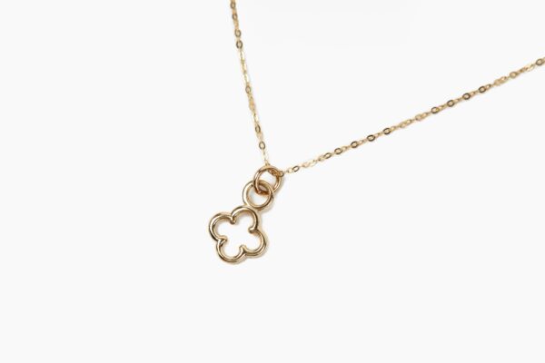 The Maki 14k Gold Clover Necklace