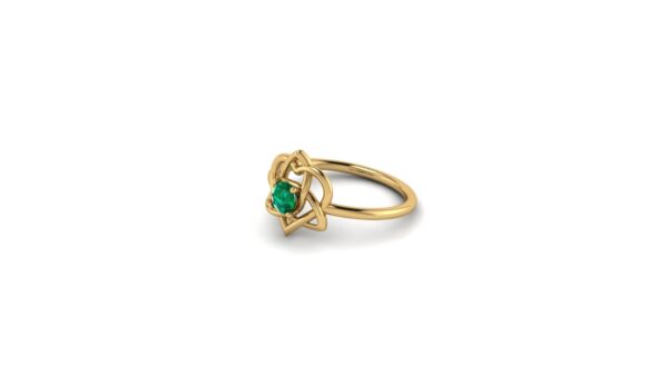 The Ann 14k Gold Emerald Sisters Celtic Knot