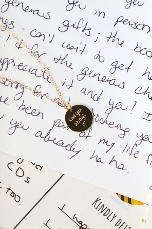 The Loved One_14k Gold Customizable Disc Pendant Necklace