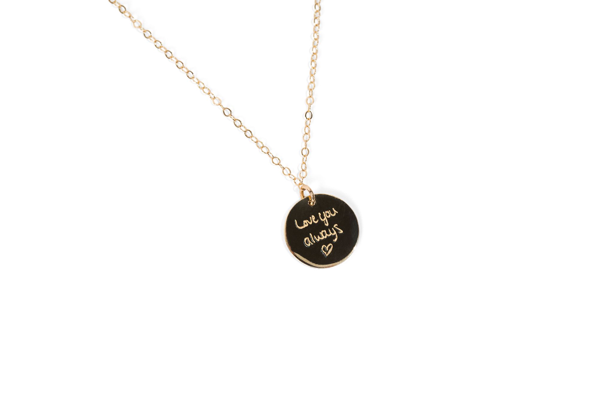 The Loved One_14k Gold Customizable Disc Pendant Necklace