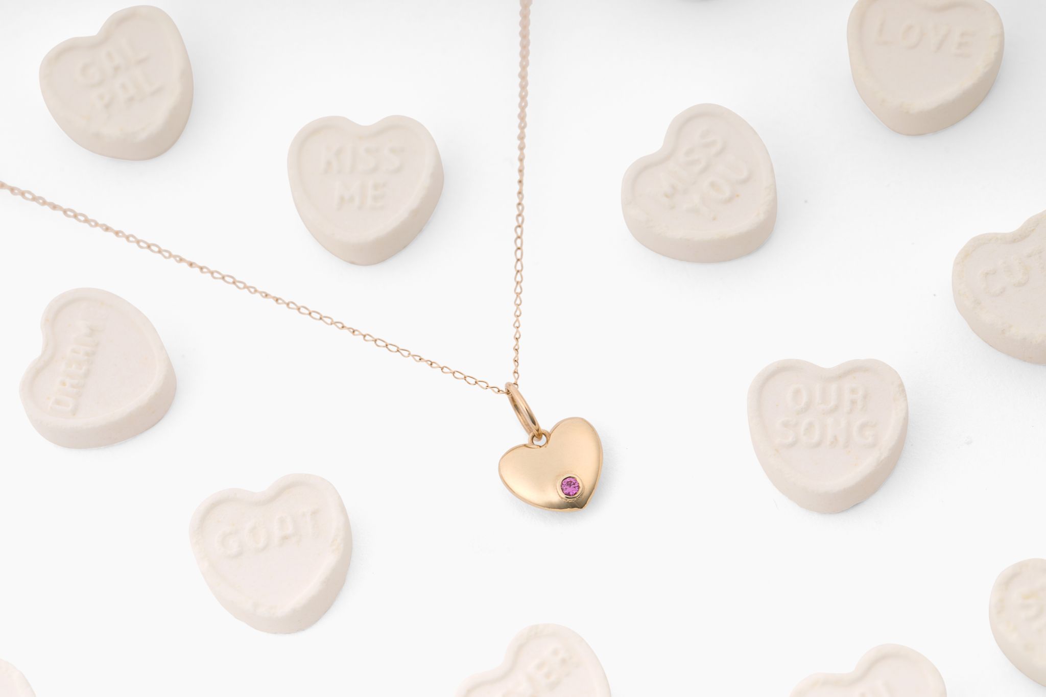 The Claudia 14k Gold Heart Pendant Necklace 3