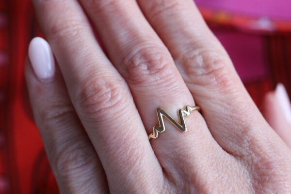 The Jude 14k Gold Heart Beat Ring